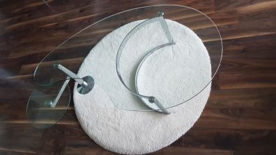 Glass coffee table
