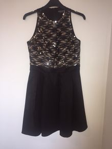 Little Mistress black dress with Sequins size UK 10 - New with tags