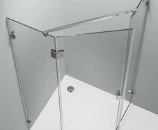 Chrome Pentagonal Shower Enclosure 90x90x195
