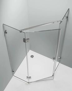 Chrome Pentagonal Shower Enclosure 90x90x195
