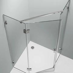 Chrome Pentagonal Shower Enclosure 90x90x195