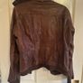brown leather jacket from bershka. Zip is busted but otherwise great condition Image 4