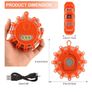 USB Rechargeable Emergency Disc Beacon with 9 Flash Modes,2 in 1 Charging Cable & Car Charger Roadside Flashing Warning Lights for Car Truck Boats Batteries Included 6 Image 2