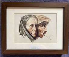 Sean Keating, 'The Matriarch', framed and mounted print, 26cm x 20cm