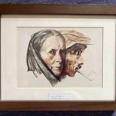 Sean Keating, 'The Matriarch', framed and mounted print, 26cm x 20cm