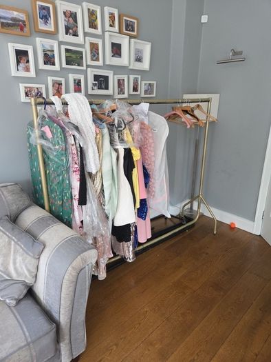 gold clothes rail