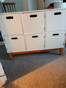 Kids storage unit with doors