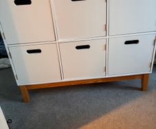 Kids storage unit with doors