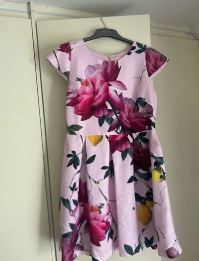Ted Baker Tillea Citrus Bloom Pink Floral Skater Dress