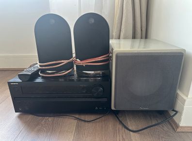 Onyko TX-NR515 Amplifier Arcam Muso Speakers Pro-Linear Model FB950 Subwoofer