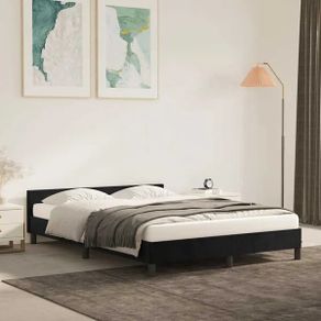 Bed Frame without Mattress Dark Grey 135x190cm Double Velvet