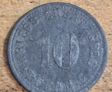 German Empire, Germany, 10 Pfennig, City of Crefeld, Necessity Money - free standard postage
