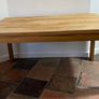 Solid Oak Extendable Dining Table Diamond Furniture excellent Condition Image 2