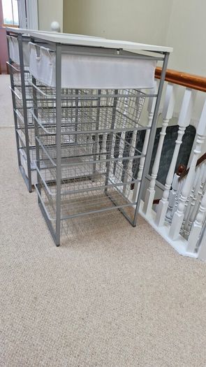 TWO IKEA Metal 6 drawer basket units