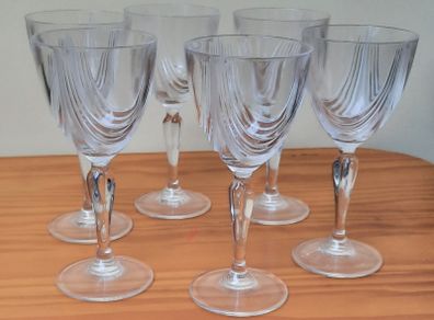 Set of 6 Killarney Crystal Wine Glasses