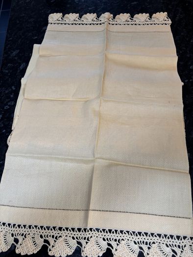 Two Vintage Yellow Traycloths/Mats