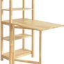 Folding Dining Table Dining Room Table Kitchen Table with 5 Storage Shelves, Image 2