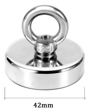 Sea And River Metal Retrieval Magnet, Includes 10 meters Rope, Suitable for Fishing, new, unopened.