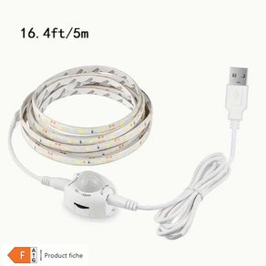 1PC Motion Sensor LED Strip Light  USB Hand Sweep Sensing, 5V Backlight