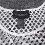 Frank Lyman White Grey See Through Open Mesh 3/4 Sleeve Blouse Top 14UK/42EU Image 3