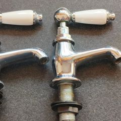 GoodHome Brean Traditional Basin Pillar Tap