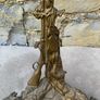 Antique Art Nouveau Brass Hunting Stand. Image 3