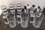 Nine lovely drinking glasses