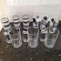 Nine lovely drinking glasses