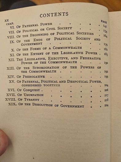 Of Civil Goverment. By John Locke. 1936 Hardback In Good Condition.  See Photos For Same.