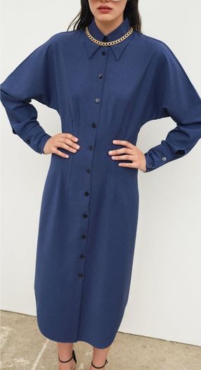 ZARA bloggers shirt dress with belt, S, NEW