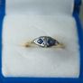 Art Deco 18ct Gold Sapphire and Diamond Ring Image 4