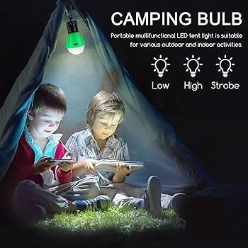 FREE EXPRESS SHIPPING 6 Pcs Camping Lights for Tents, Portable Battery Powered Camping Lantern LED Tent Light 3 Lighting Modes Outdoor Hanging Lamp for Emergency, Hiking, Fishing, Camping Accessories