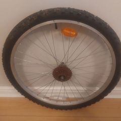 Mountain bike rear wheel for sale.