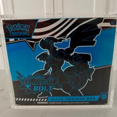 Pokemon TCG Scarlet and Violet Black Bolt Elite Trainer Box ETB Sealed abd Premium Magnetic Acrylic Case