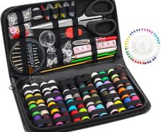 172PCS Sewing Kit, Sewing Machine Kit 48 Spools Professional Sewing Accessories and Supplies Kit with Thread Needle Scissors Thimble Tape Measure for Home Adults Kids Beginners Emergency