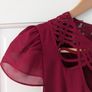 Karen Millen Midi Dress Deep Berry/Purple Shade Size UK 8 Image 3