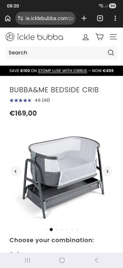 Bubba and Me Next to Me Crib/ Co Sleeper