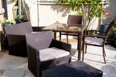 Italian Campalazzo Garden Table Chairs and coffee table