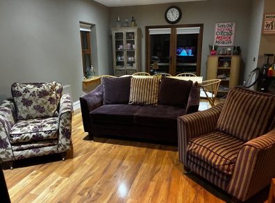 3 piece fabric sofa