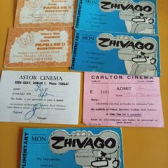 Rare 1970s Dublin Club & Cinema Passes.  Zhivago, Carlton, Papillon II