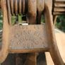 Antique Chicago USA gear wheel sharpener,antique blade grinder,scythe sharpener,sickle blade sharpener,rustic farm implement,barn decor,rustic decor (still works) Image 6