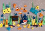 cake cupcake toppers baby shark , undersea