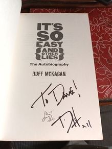Duff McKagan (G'N'R) signed book