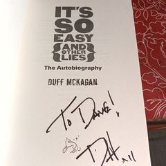 Duff McKagan (G'N'R) signed book