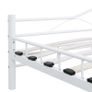 Bed Frame White Metal 180x200 cm Image 3