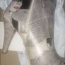 Women Vegan Leather Gray Bootie - Go Back to Being Yourself Design new in box size 41 Image 10