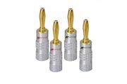 4Pcs 4mm Banana Plug 24K Gold Plated Pure Monster Copper Speaker Adapter Screw Plugs Audio Connectors