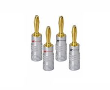 4Pcs 4mm Banana Plug 24K Gold Plated Pure Monster Copper Speaker Adapter Screw Plugs Audio Connectors