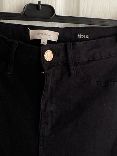 River Island 'Molly' Mid-Rise Skinny Jeans Black