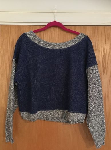 ZARA Cotton Cropped Jumper  Low Back Bardot